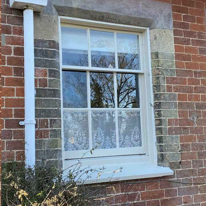 Double glazing old Georgian style sash windows